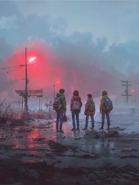 Poster art for End of the World game concept.