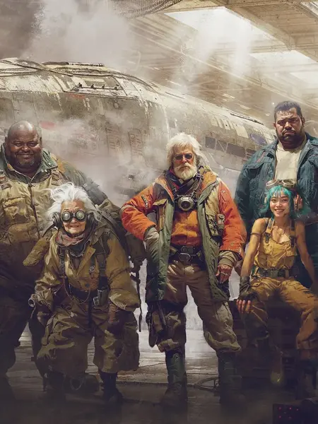 Poster art for Starship Crew game concept.
